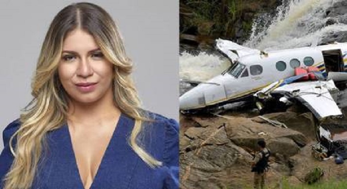 Cantora Marília Mendonça e o avião acidentado