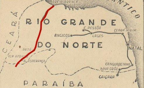 Mapa da ferrovia.
