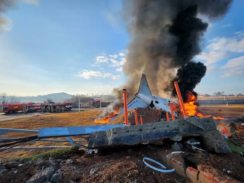 Acidente aéreo com avião que explodiu é o mais mortal da Coreia do Sul