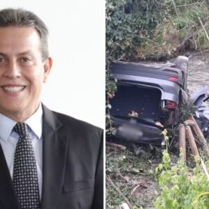 Carro com ministro do TST cai de ponte e capota em BR