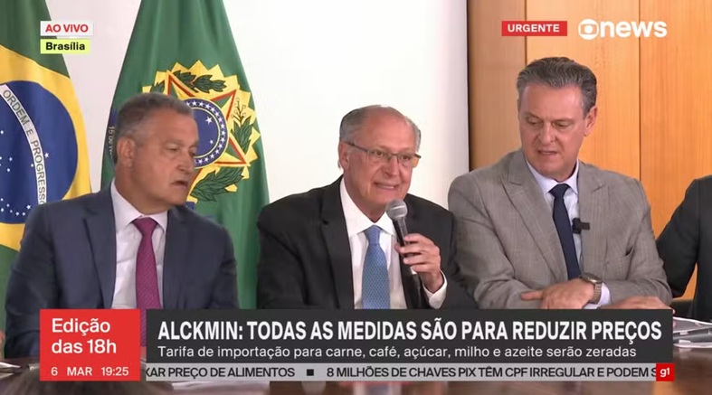 Alckmin anuncia medidas do governo para baixar preço de alimentos