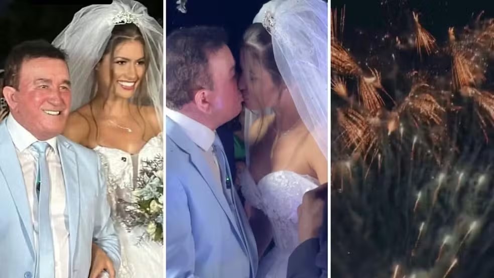 Casamento de Amado Batista com a Miss Calita; veja detalhes da cerimônia religiosa