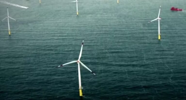Produção de energia eólica offshore