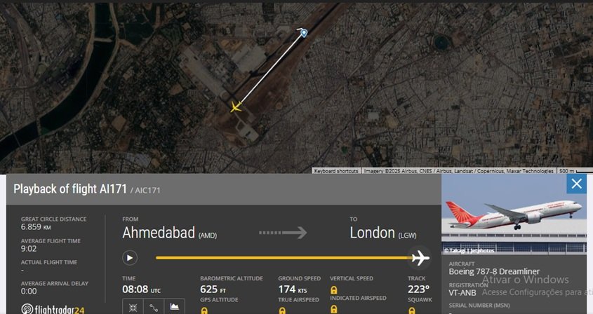 Avião da Companhia Air Índia