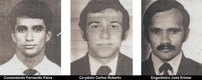 Piloto, co-piloto e engenheiro de voo