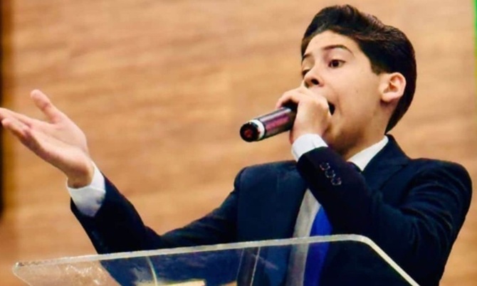 Pastor mirim Miguel Oliveira