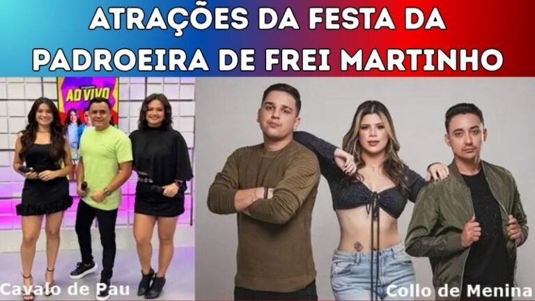 Atrações da festa de Frei Martinho