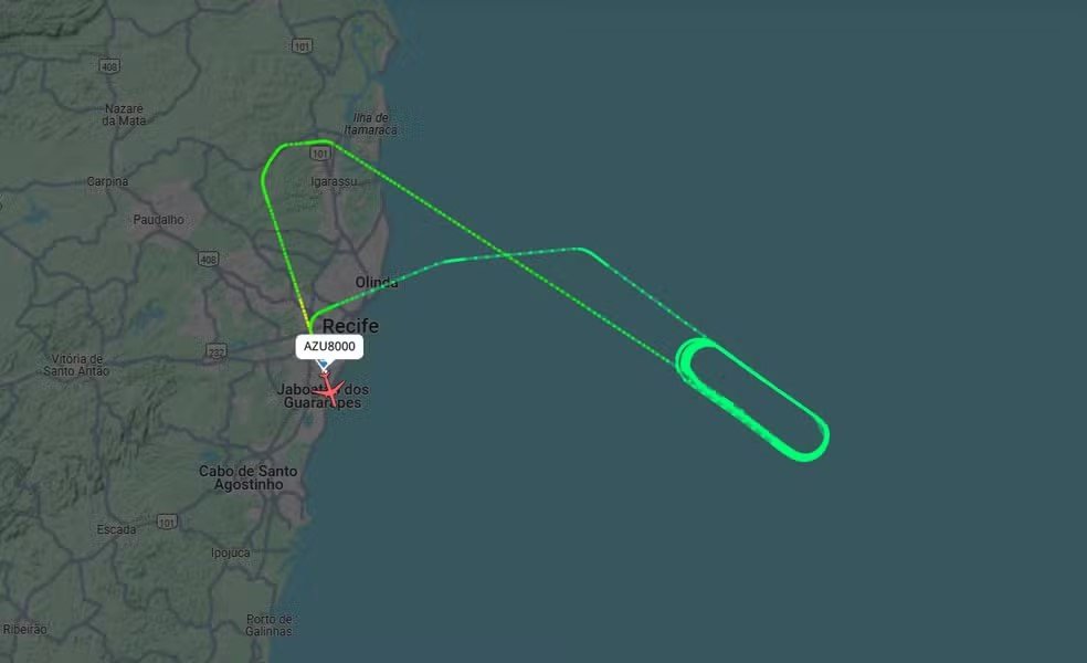 Pela 2ª vez seguida, voo entre Recife e Madri tem problema técnico; avião dá voltas até retornar a aeroporto