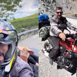Brasileiro Alex Tibola que viajou o mundo em moto e tia morrem em acidente no Chile