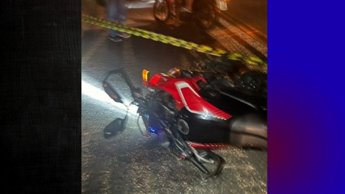 Moto foi encontrada com uma marca de bala