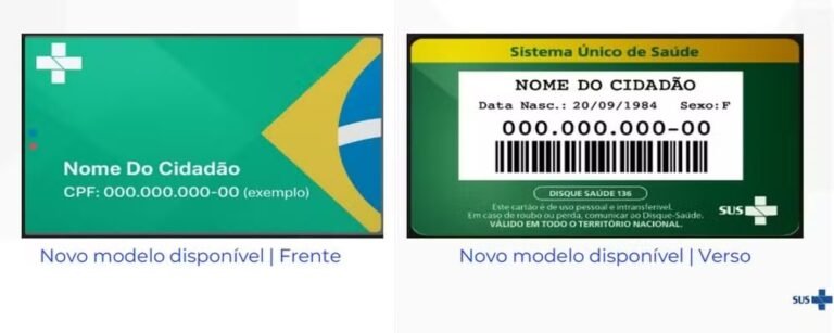 Novo cartão do SUS