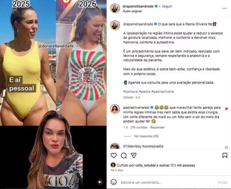 Paolla Oliveira reage a vídeo: “Tanto apreço pela minha região íntima”