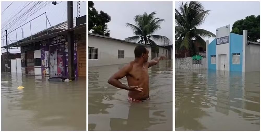 João Pessoa e Campina Grande registram alagamentos em diversos pontos após chuvas