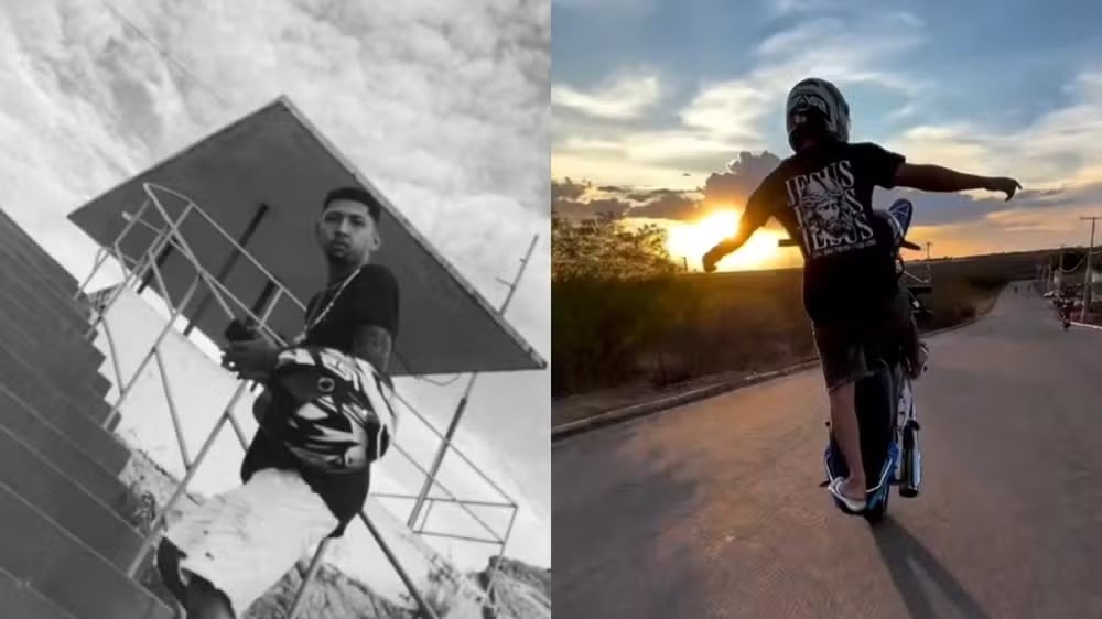 Jovem morre e irmão fica ferido após colisão frontal enquanto davam ‘grau’ com motos