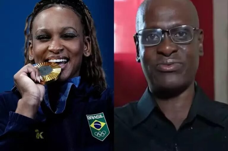 Rebeca Andrade e pai