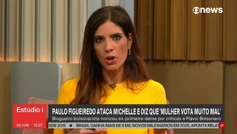 Andréia Sadi reage a comentário machista de influenciador bolsonarista: “Nojento”